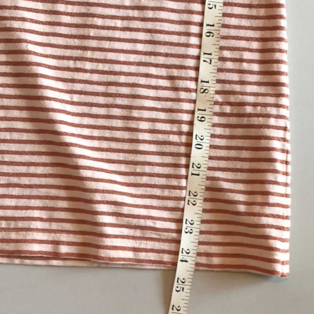 J. Crew Metallic Stripped “Artist T” Top Medium - Picture 6 of 8